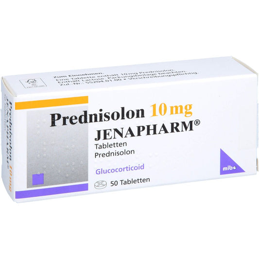 Das Produktfoto zeigt Prednisolon 10 Mg Jenapharm Tabletten (50 stk) PZN 02065127