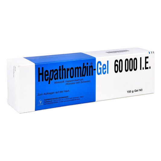 Das Produktfoto zeigt Hepathrombin 60.000 Gel (150 g) PZN 02068700
