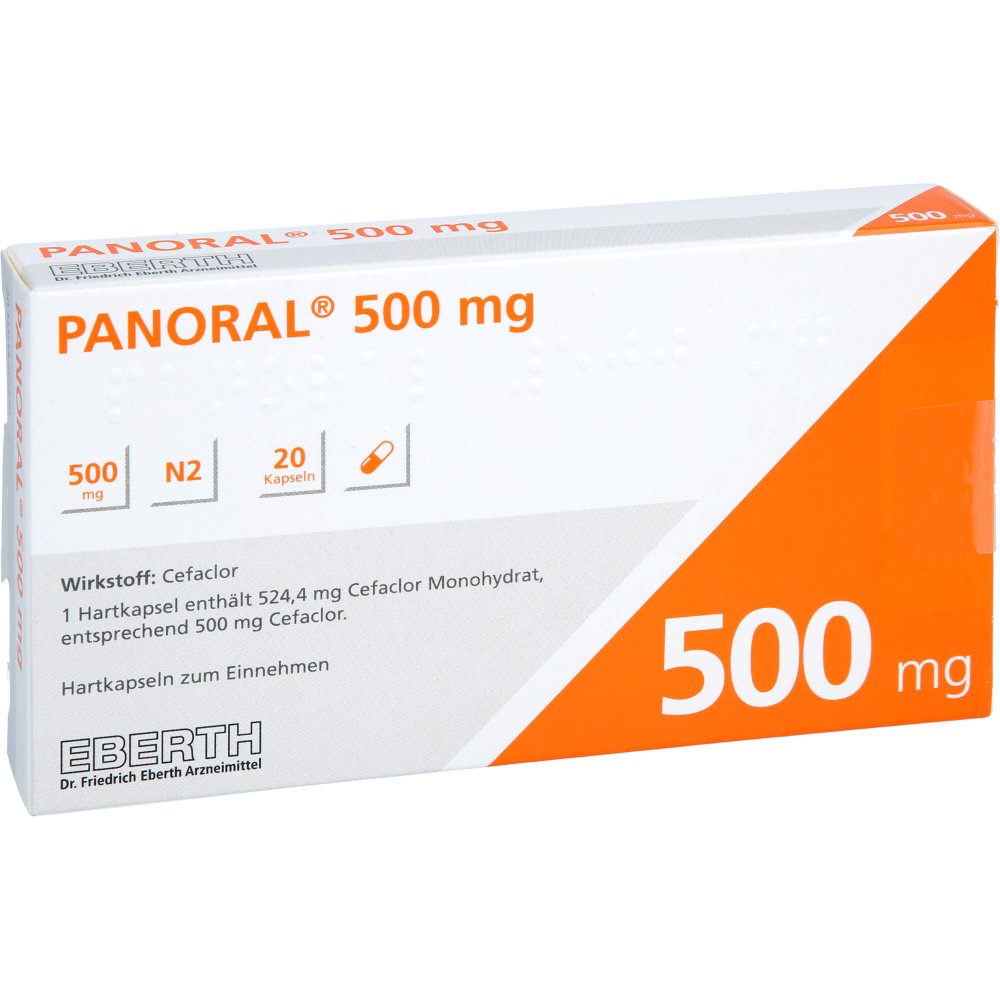Das Produktfoto zeigt Panoral 500 Mg Hartkapseln (20 stk) PZN 02078354