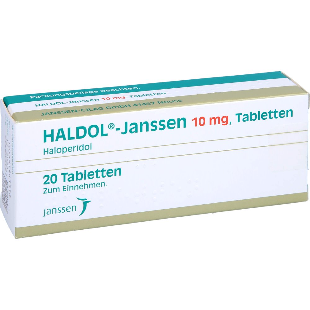 Das Produktfoto zeigt Haldol Janssen 10 Mg Tabletten (20 stk) PZN 02084432