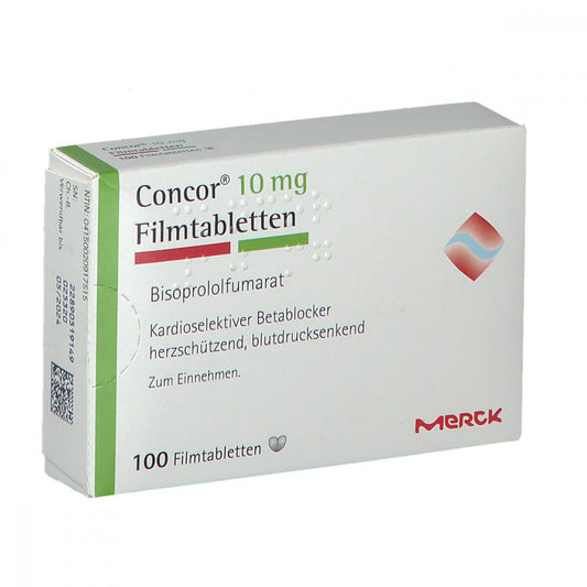 Das Produktfoto zeigt Concor 10 Mg Filmtabletten (100 stk) PZN 02091751