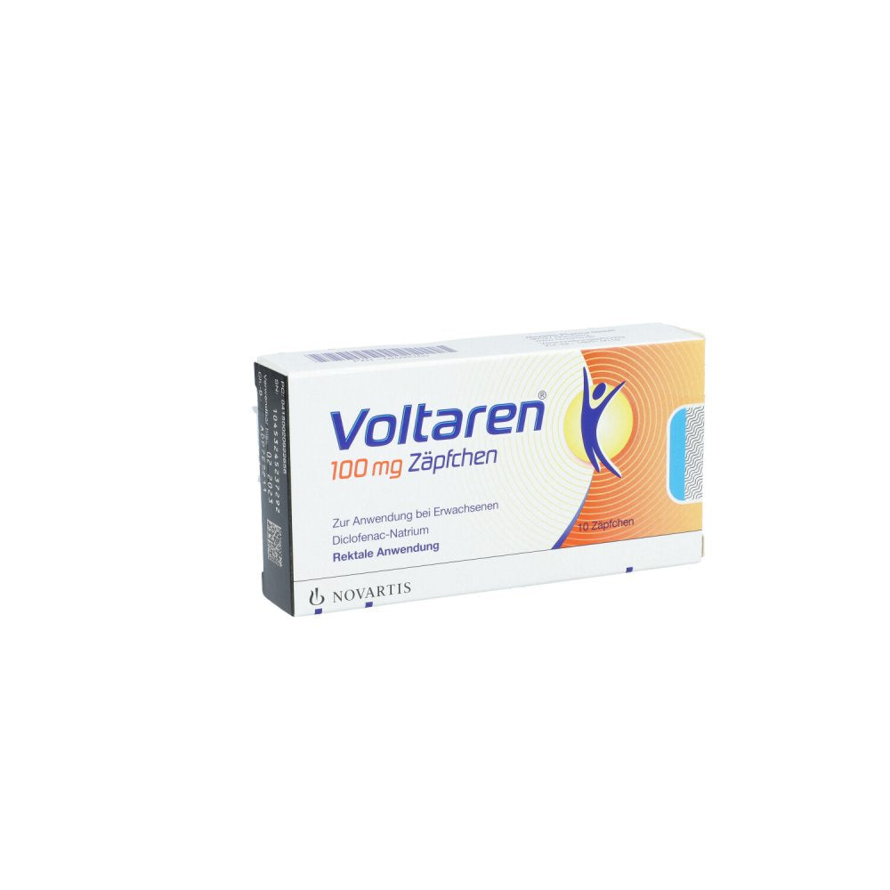 Das Produktfoto zeigt Voltaren 100 Mg Zäpfchen (10 stk) PZN 02092265