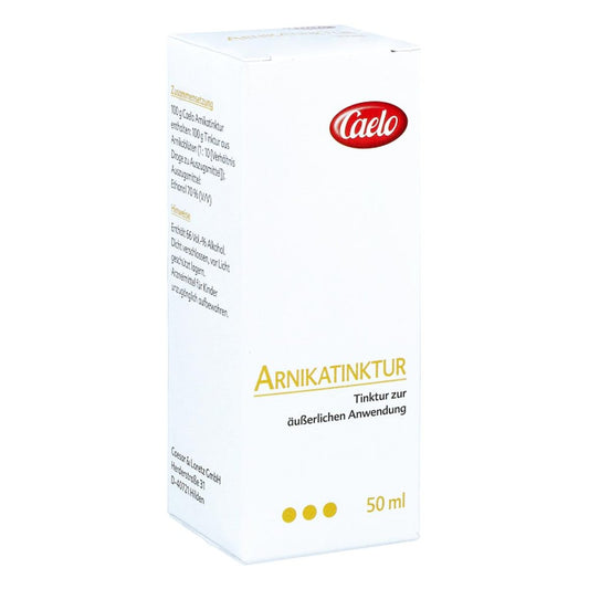 Das Produktfoto zeigt Arnikatinktur Caelo Hv-Packung (50 ml) PZN 02096464