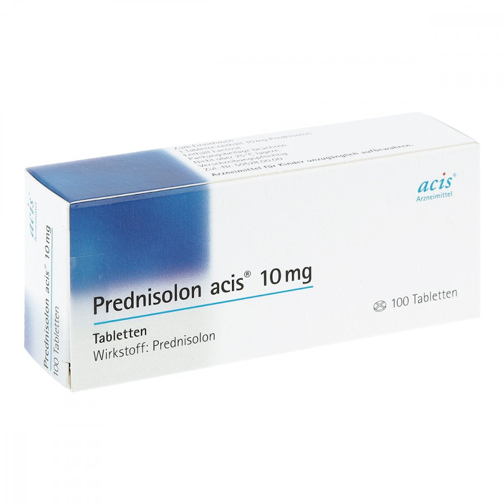 Das Produktfoto zeigt Prednisolon Acis 10 Mg Tabletten (100 stk) PZN 02107908