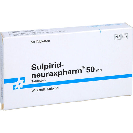Das Produktfoto zeigt Sulpirid-Neuraxpharm 50 Mg Tabletten (50 stk) PZN 02136264