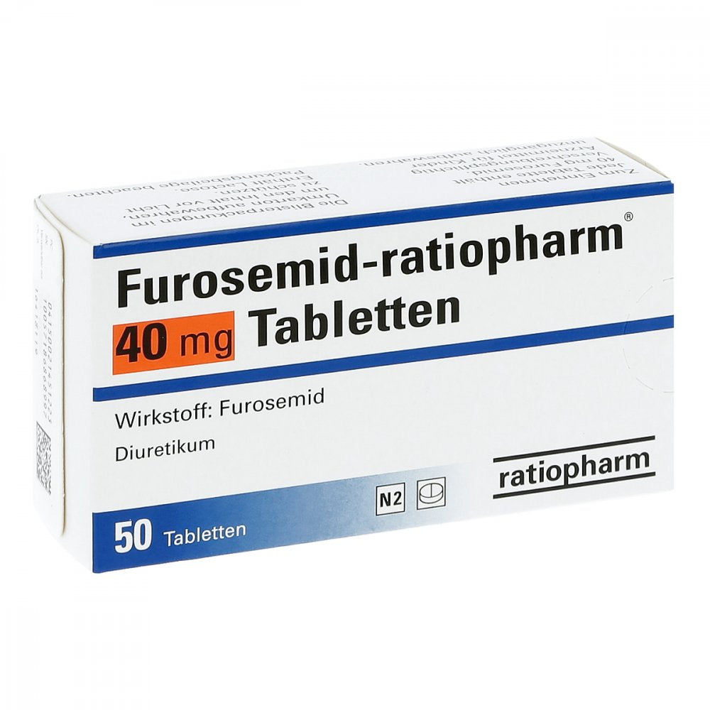 Das Produktfoto zeigt Furosemid-Ratiopharm 40 Mg Tabletten (50 stk) PZN 02145122