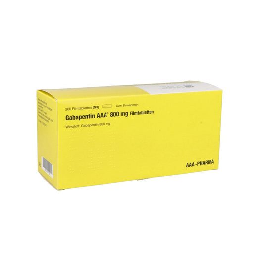 Das Produktfoto zeigt Gabapentin Aaa 800 Mg Filmtabletten (200 stk) PZN 02161150
