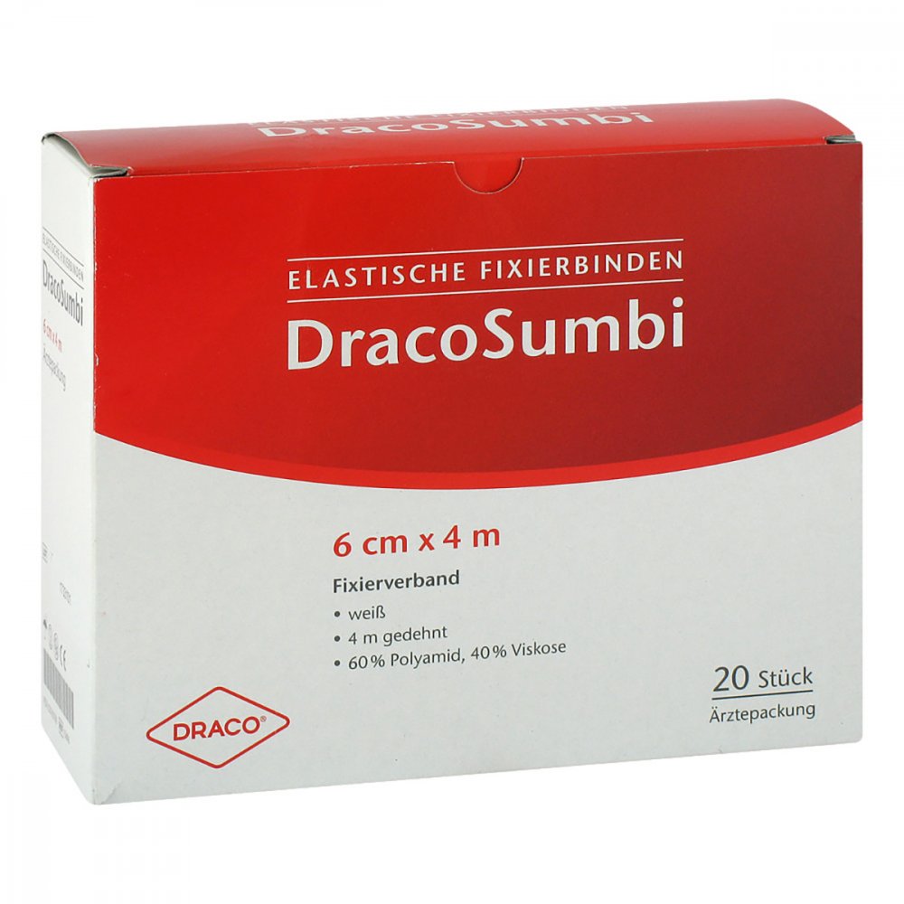 Dracosumbi Fixierbinde 6 Cmx4 M Weiß (20 stk)