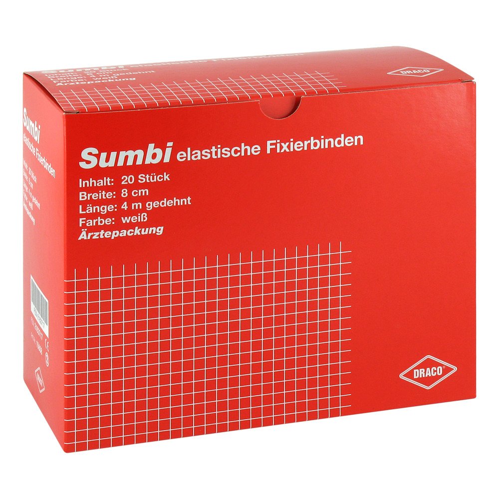Dracosumbi Fixierbinde 8 Cmx4 M Weiß (20 stk)
