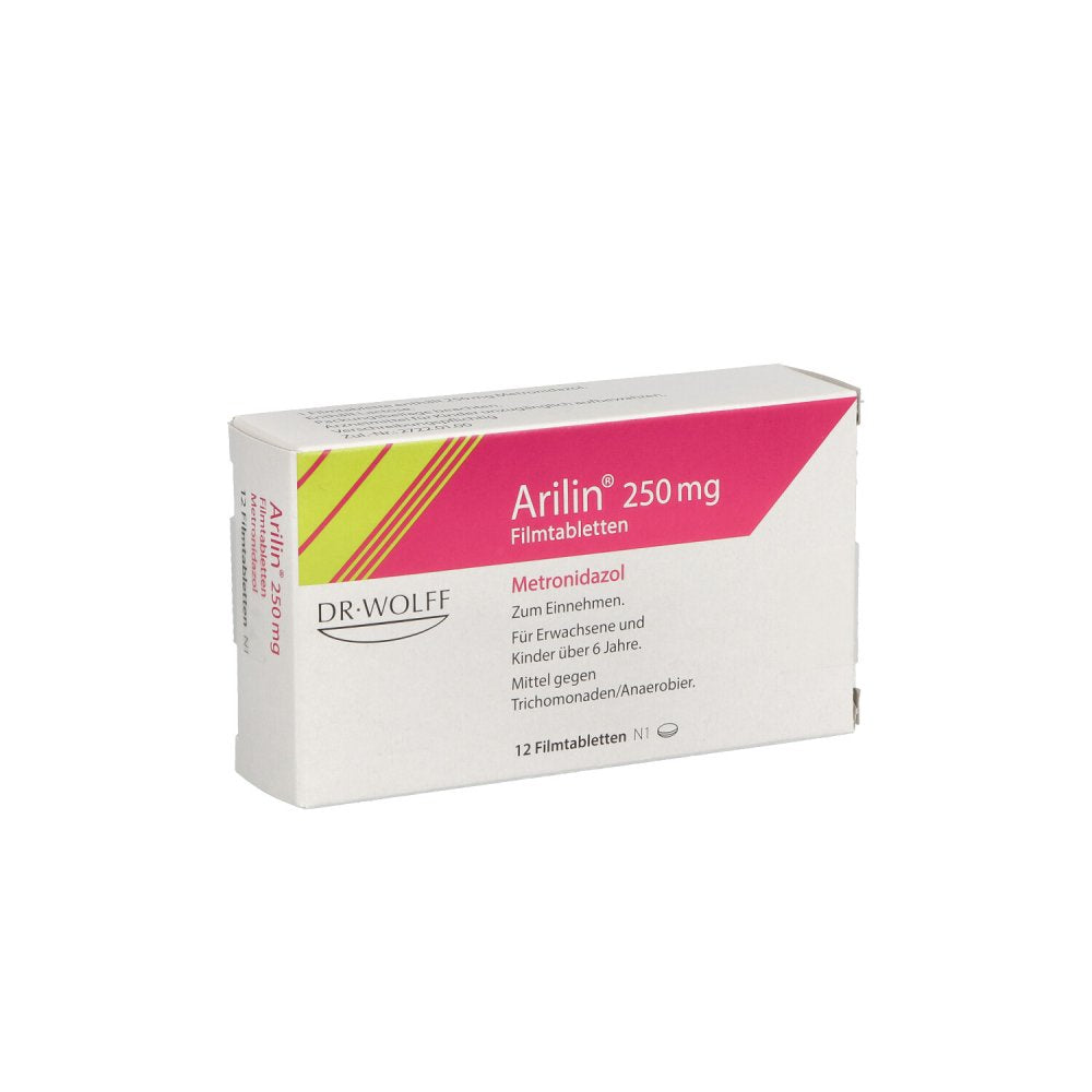 Das Produktfoto zeigt Arilin 250 Filmtabletten (12 stk) PZN 02182637