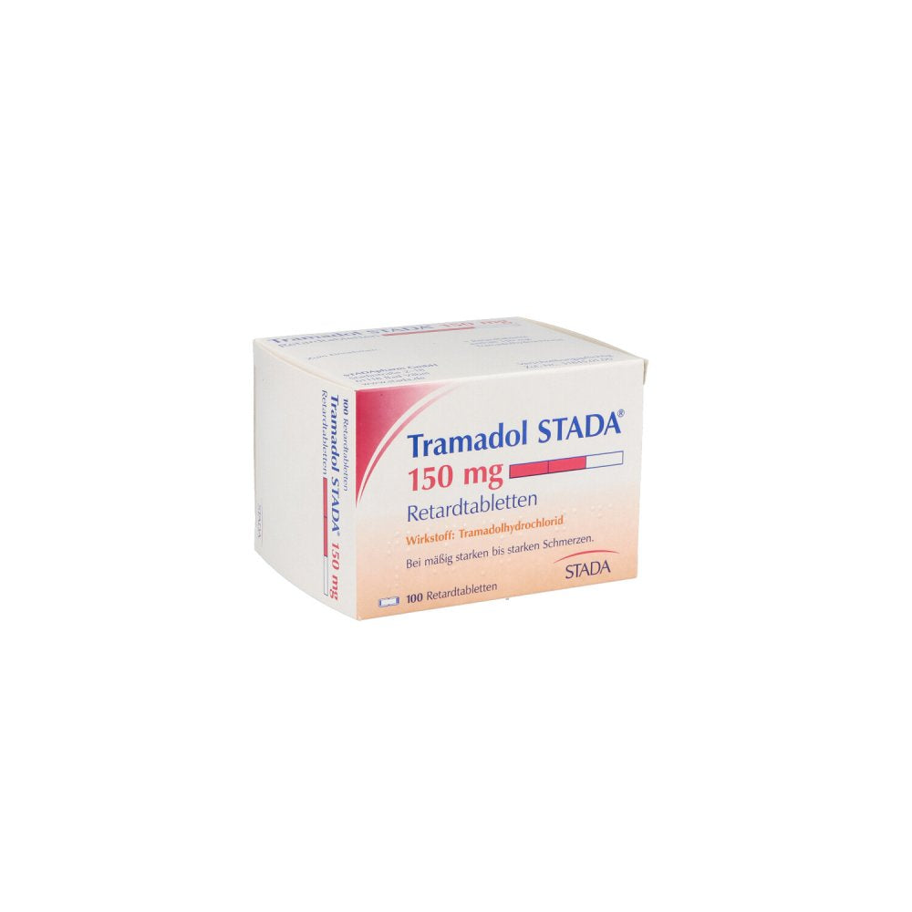 Das Produktfoto zeigt Tramadol Stada 150 Mg Retardtabletten (100 stk) PZN 02186635