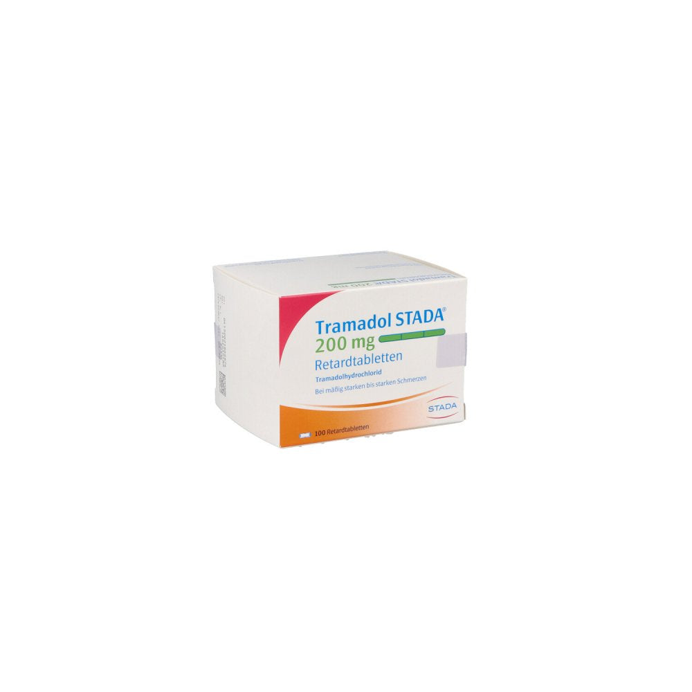 Das Produktfoto zeigt Tramadol Stada 200 Mg Retardtabletten (100 stk) PZN 02186687