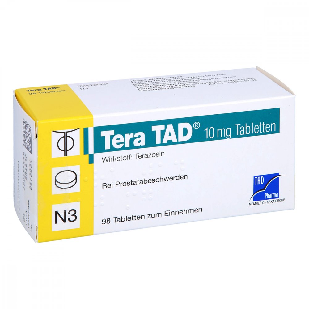 Das Produktfoto zeigt Tera Tad 10 Mg Tabletten (98 stk) PZN 02224896