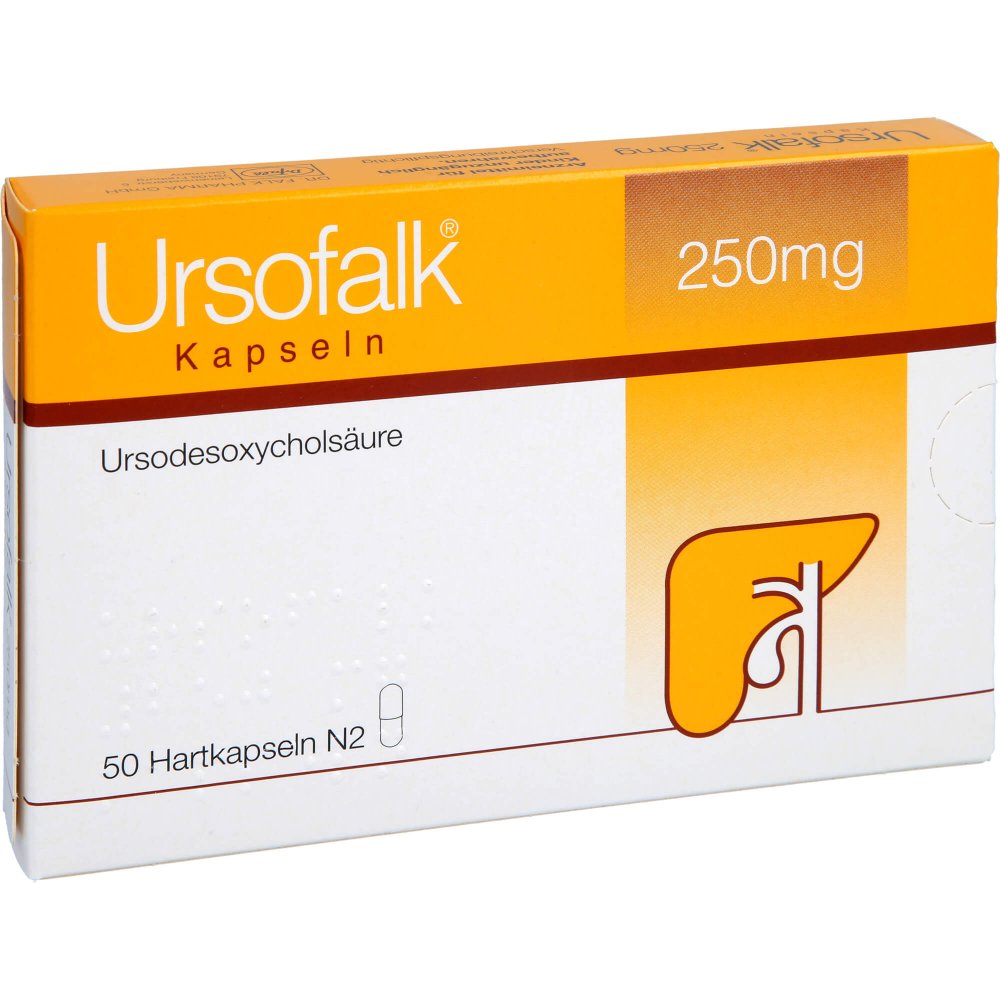 Das Produktfoto zeigt Ursofalk 250 Mg Kapseln (50 stk) PZN 02244781
