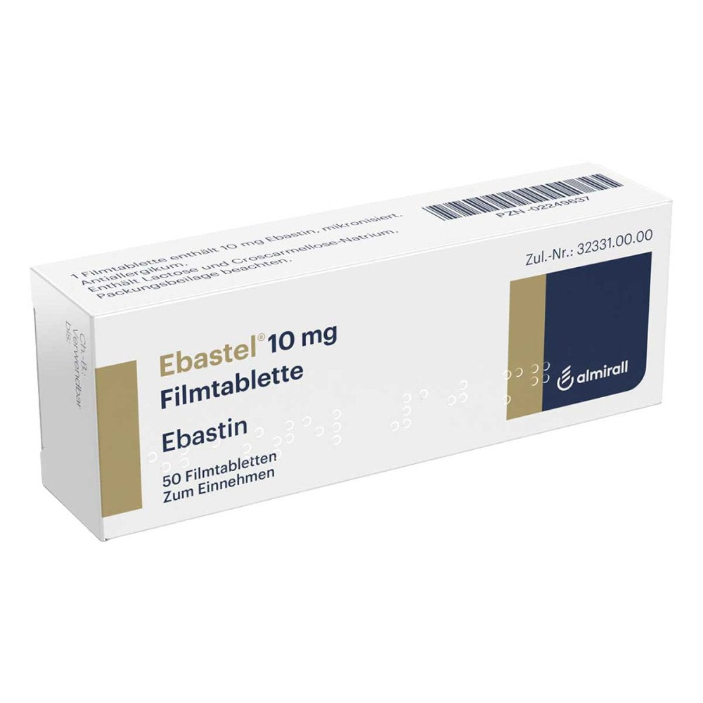 Das Produktfoto zeigt Ebastel 10 Mg Filmtabletten (50 stk) PZN 02249637