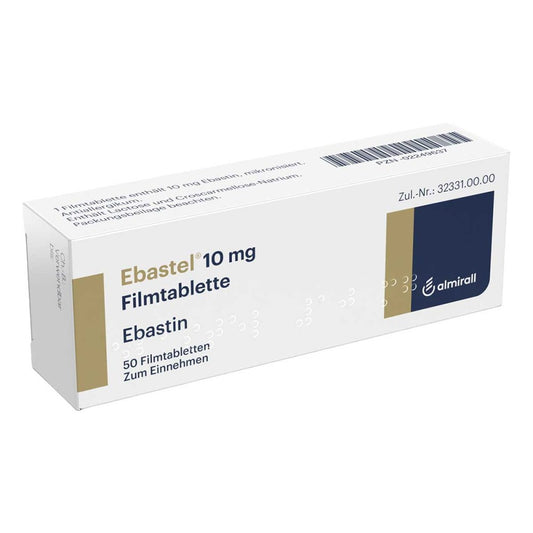 Das Produktfoto zeigt Ebastel 10 Mg Filmtabletten (50 stk) PZN 02249637