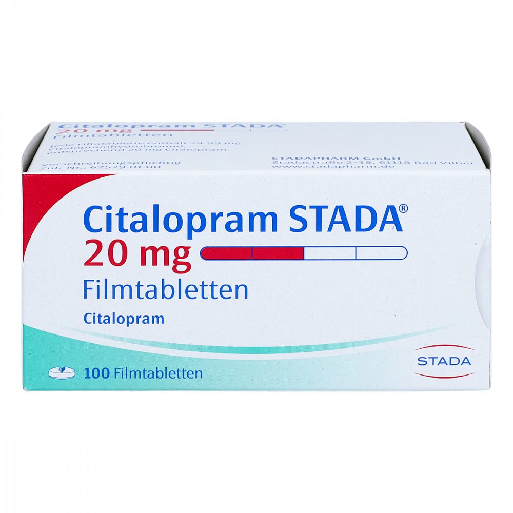 Citalopram Stada 20 Mg Filmtabletten (100 stk)