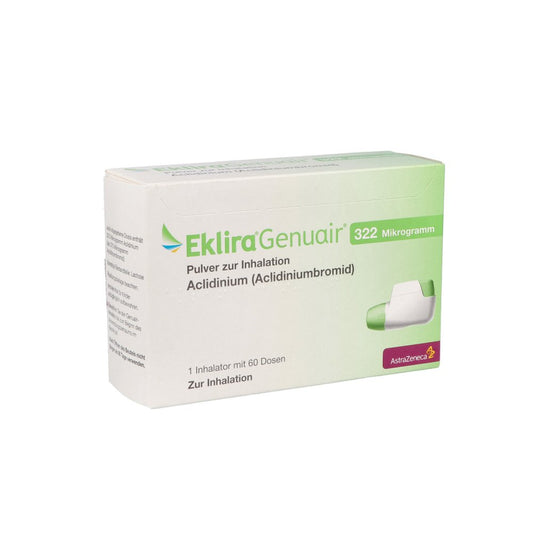 Das Produktfoto zeigt Eklira Genuair 322 Μg Pulver Zur Inhalation 1x60ed (1 stk) PZN 02260389