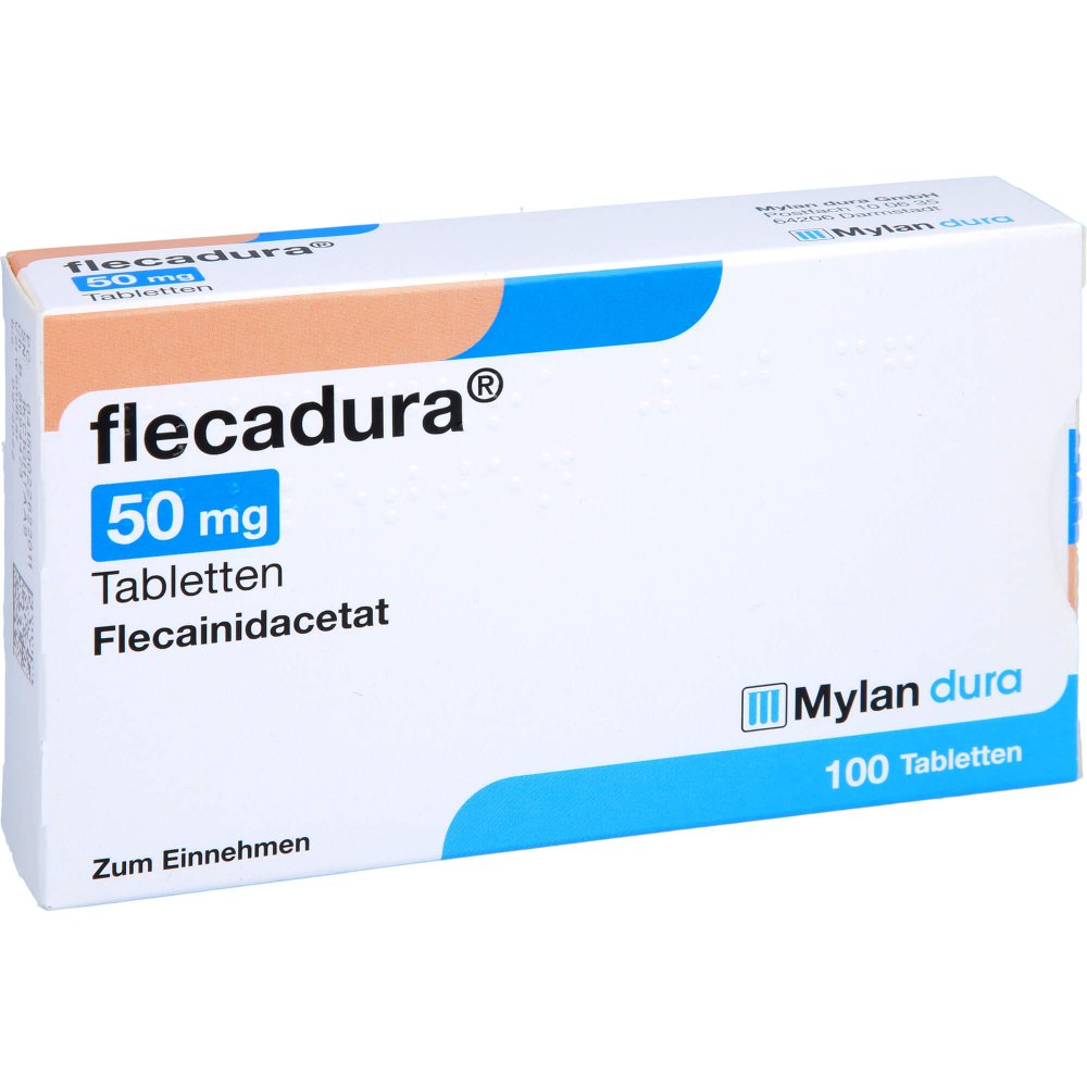 Das Produktfoto zeigt Flecadura 50 Mg Tabletten (100 stk) PZN 02262201