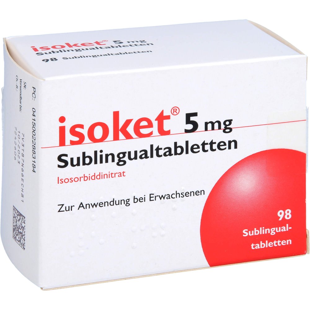 Das Produktfoto zeigt Isoket 5 Mg Sublingualtabletten (98 stk) PZN 02288318