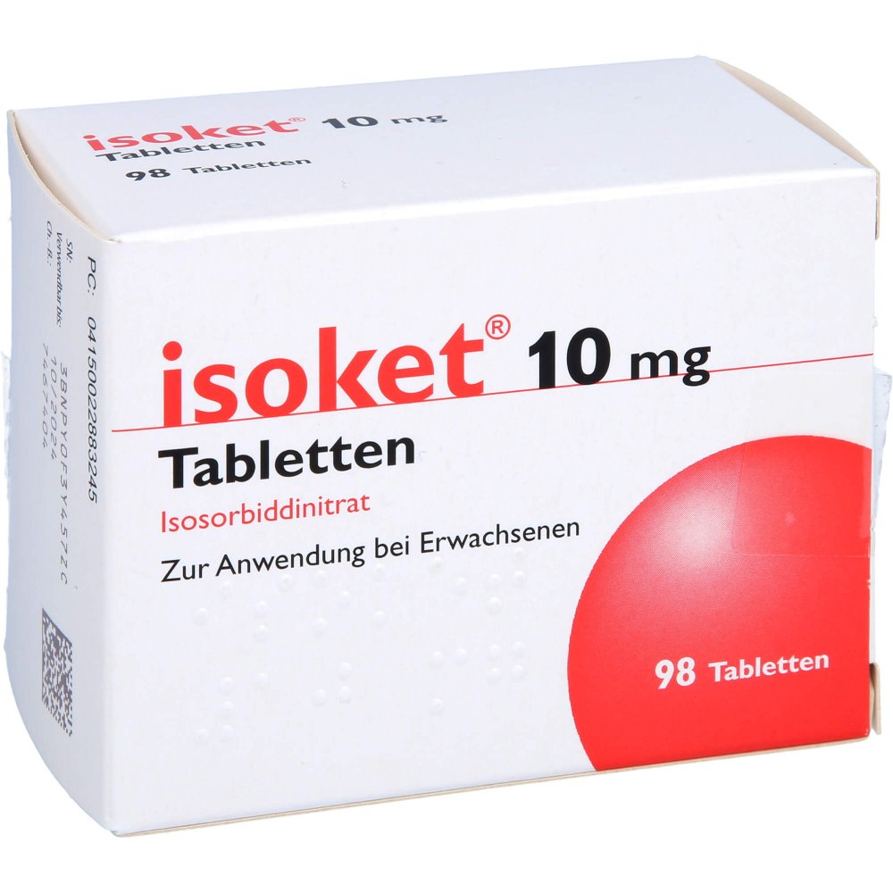Das Produktfoto zeigt Isoket 10 Mg Tabletten (98 stk) PZN 02288324