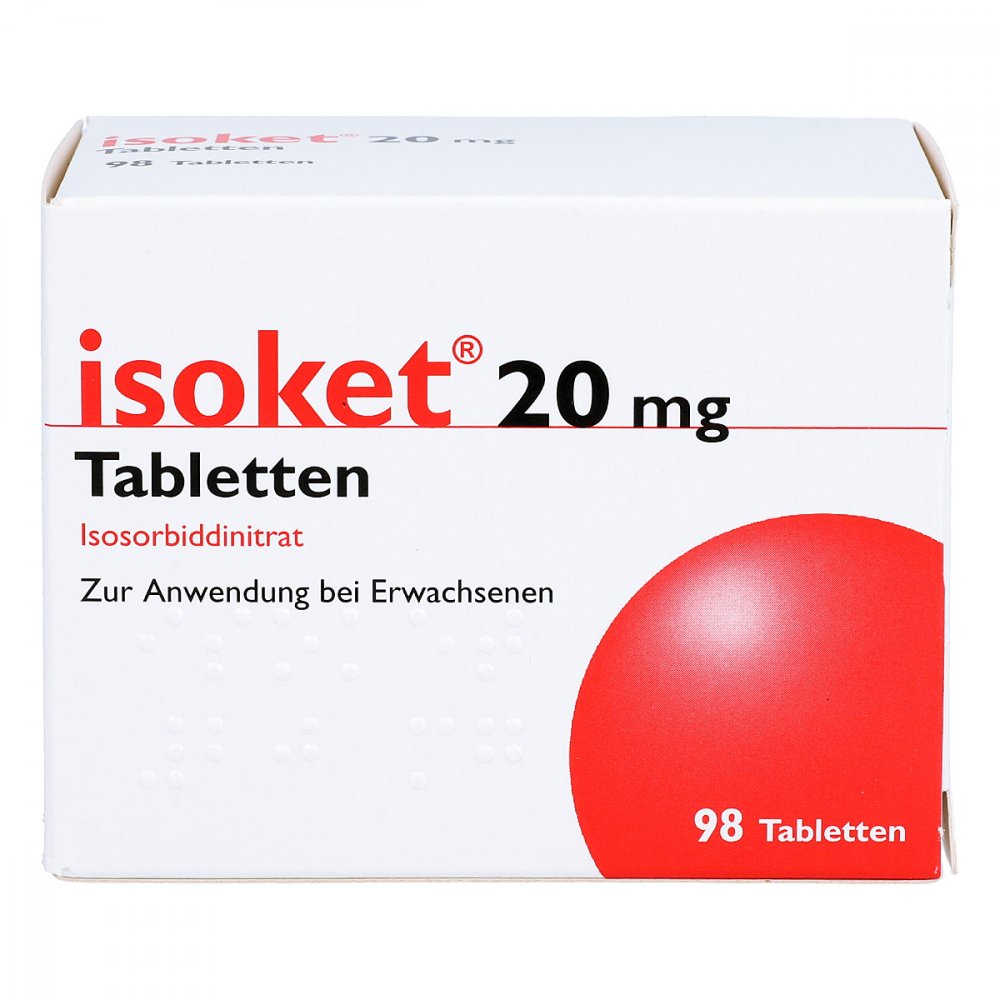 Das Produktfoto zeigt Isoket 20 Mg Tabletten (98 stk) PZN 02288330
