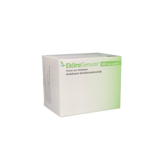 Das Produktfoto zeigt Eklira Genuair 322 Μg Pulver Zur Inhalation 3x60ed (3 stk) PZN 02290568