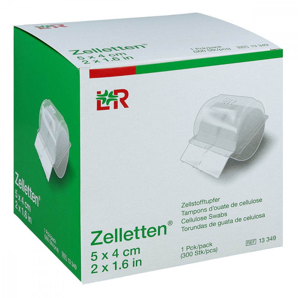 Zelletten Tupfer 4x5 Cm Unsteril Rolle (300 stk)