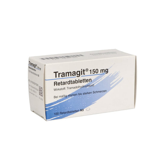 Das Produktfoto zeigt Tramagit 150 Mg Retardtabletten (100 stk) PZN 02327320
