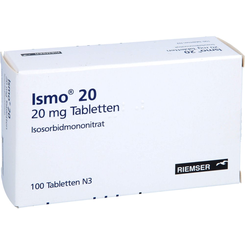 Das Produktfoto zeigt Ismo 20 Tabletten (100 stk) PZN 02336997