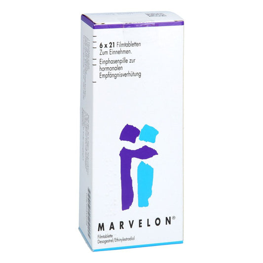 Das Produktfoto zeigt Marvelon Filmtabletten (6X21 stk) PZN 02344258