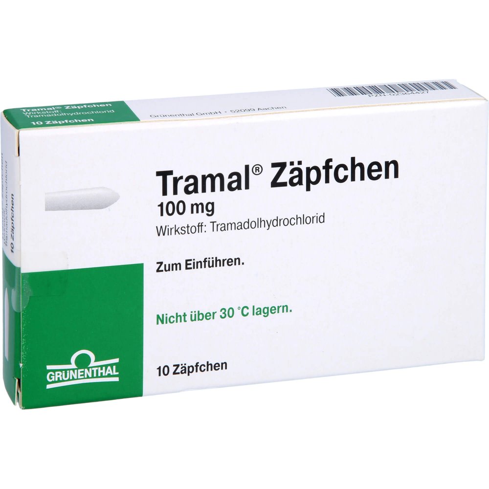 Das Produktfoto zeigt Tramal Zäpfchen (10 stk) PZN 02364427