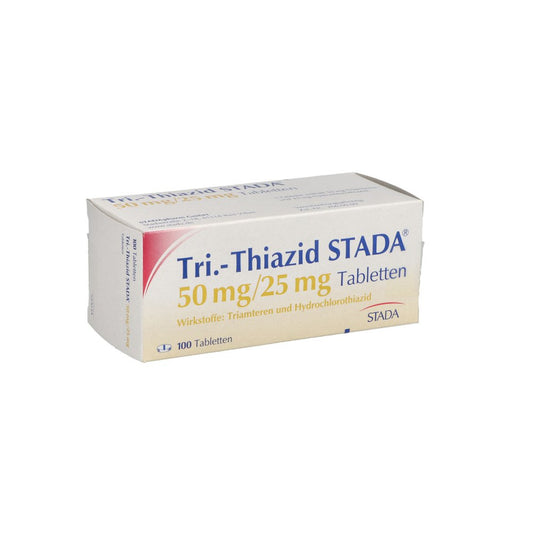 Das Produktfoto zeigt Tri.-Thiazid Stada 50 Mg/25 Mg Tabletten (100 stk) PZN 02373490