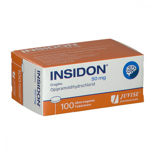 Das Produktfoto zeigt Insidon 50 Mg Dragees (100 stk) PZN 02410498