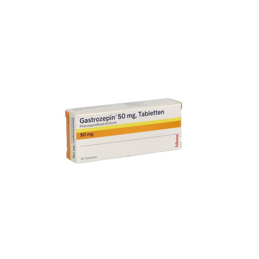 Das Produktfoto zeigt Gastrozepin 50 Mg Tabletten (50 stk) PZN 02414585