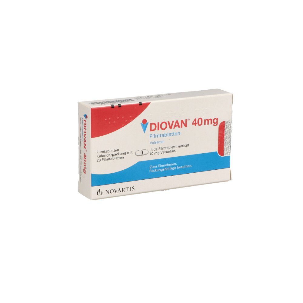 Das Produktfoto zeigt Diovan 40 Mg Filmtabletten (28 stk) PZN 02428995