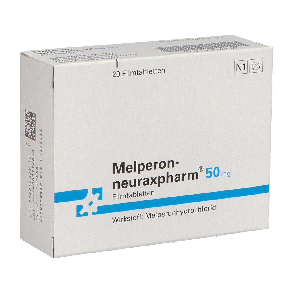 Das Produktfoto zeigt Melperon-Neuraxpharm 50 Mg Filmtabletten (20 stk) PZN 02458269