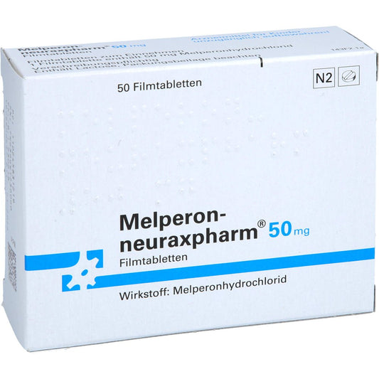 Das Produktfoto zeigt Melperon-Neuraxpharm 50 Mg Filmtabletten (50 stk) PZN 02458312