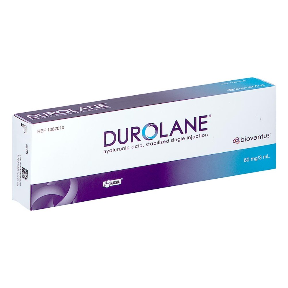 Das Produktfoto zeigt Durolane Fertigspritzen (3 ml) PZN 02458832