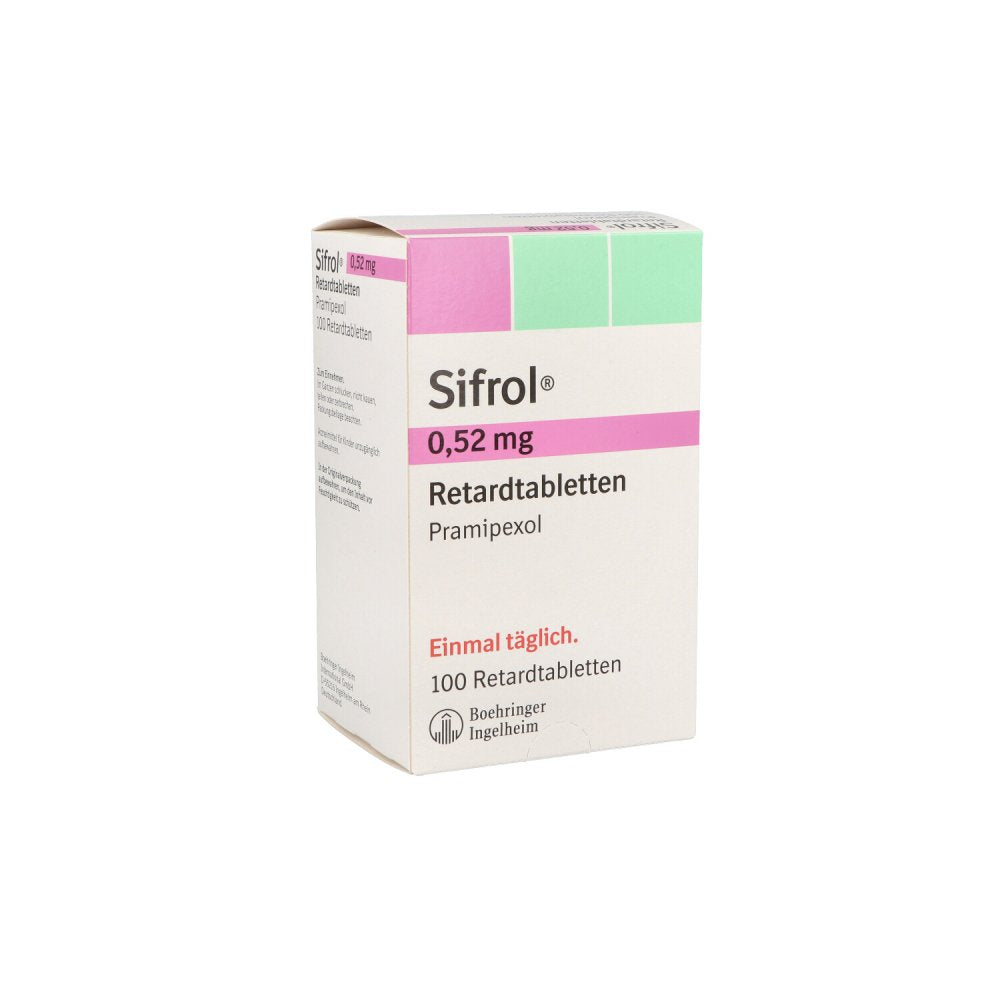 Das Produktfoto zeigt Sifrol 0,52 Mg Retardtabletten (100 stk) PZN 02460349