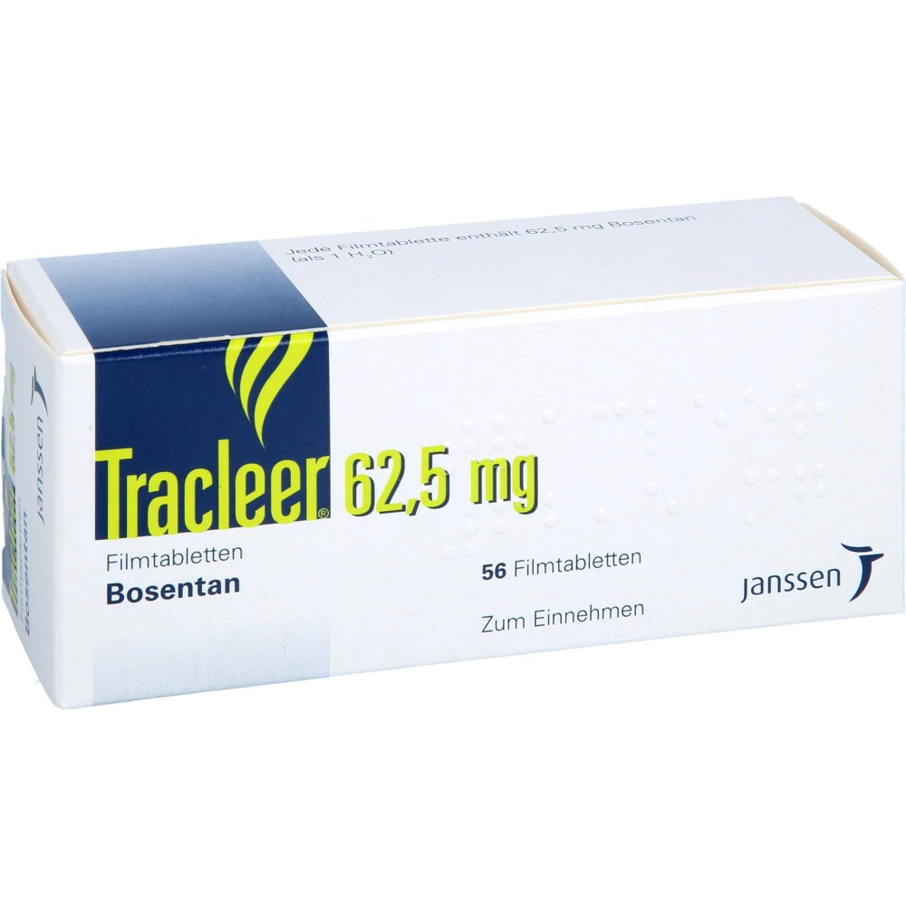 Das Produktfoto zeigt Tracleer 62,5 Mg Filmtabletten (56 stk) PZN 02461596