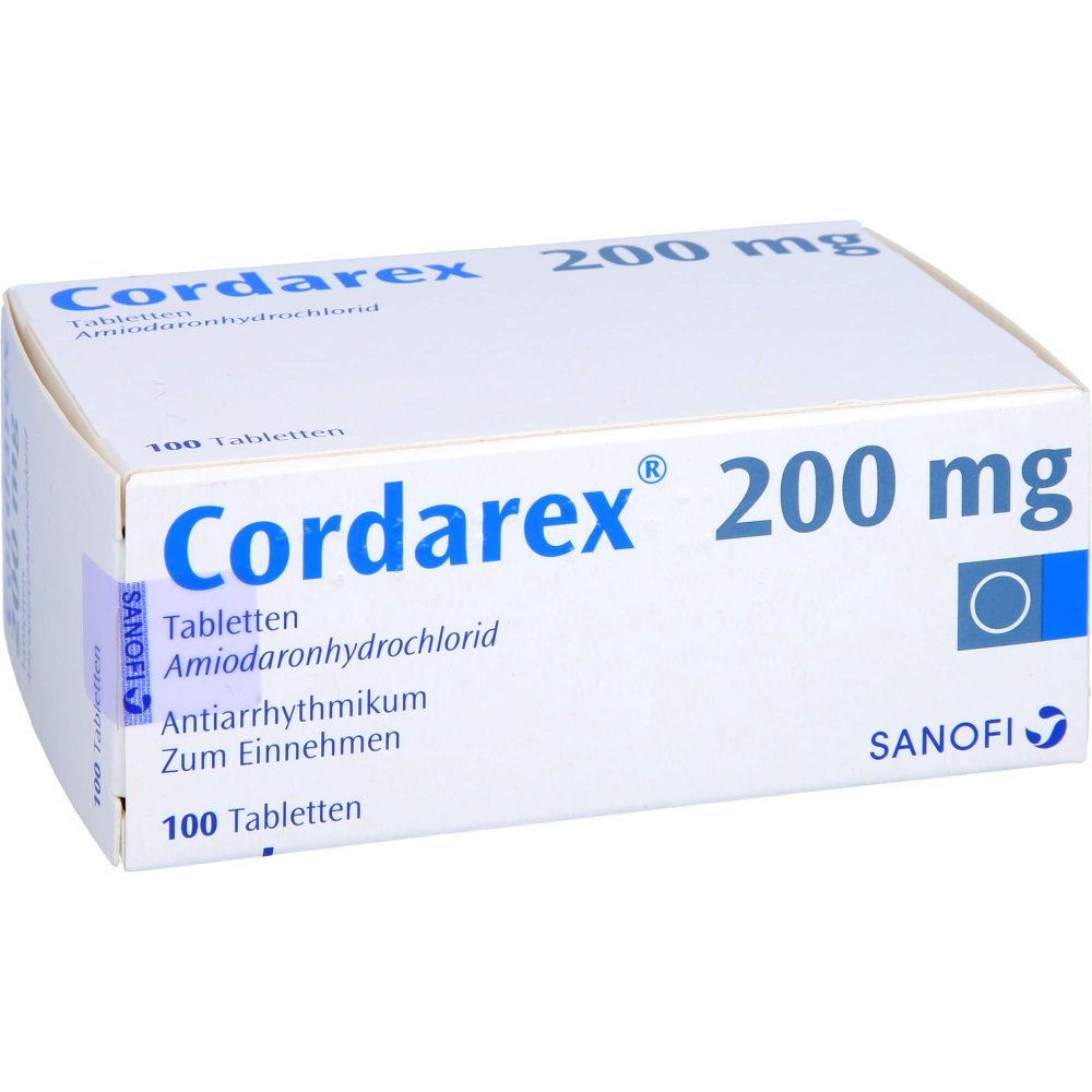 Das Produktfoto zeigt Cordarex Tabletten (100 stk) PZN 02468701
