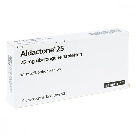 Das Produktfoto zeigt Aldactone 25 Überzogene Tabletten (50 stk) PZN 02475003