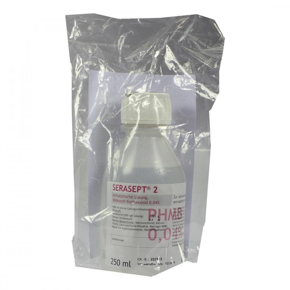 Das Produktfoto zeigt Serasept 2 Lösung (250 ml) PZN 02475500