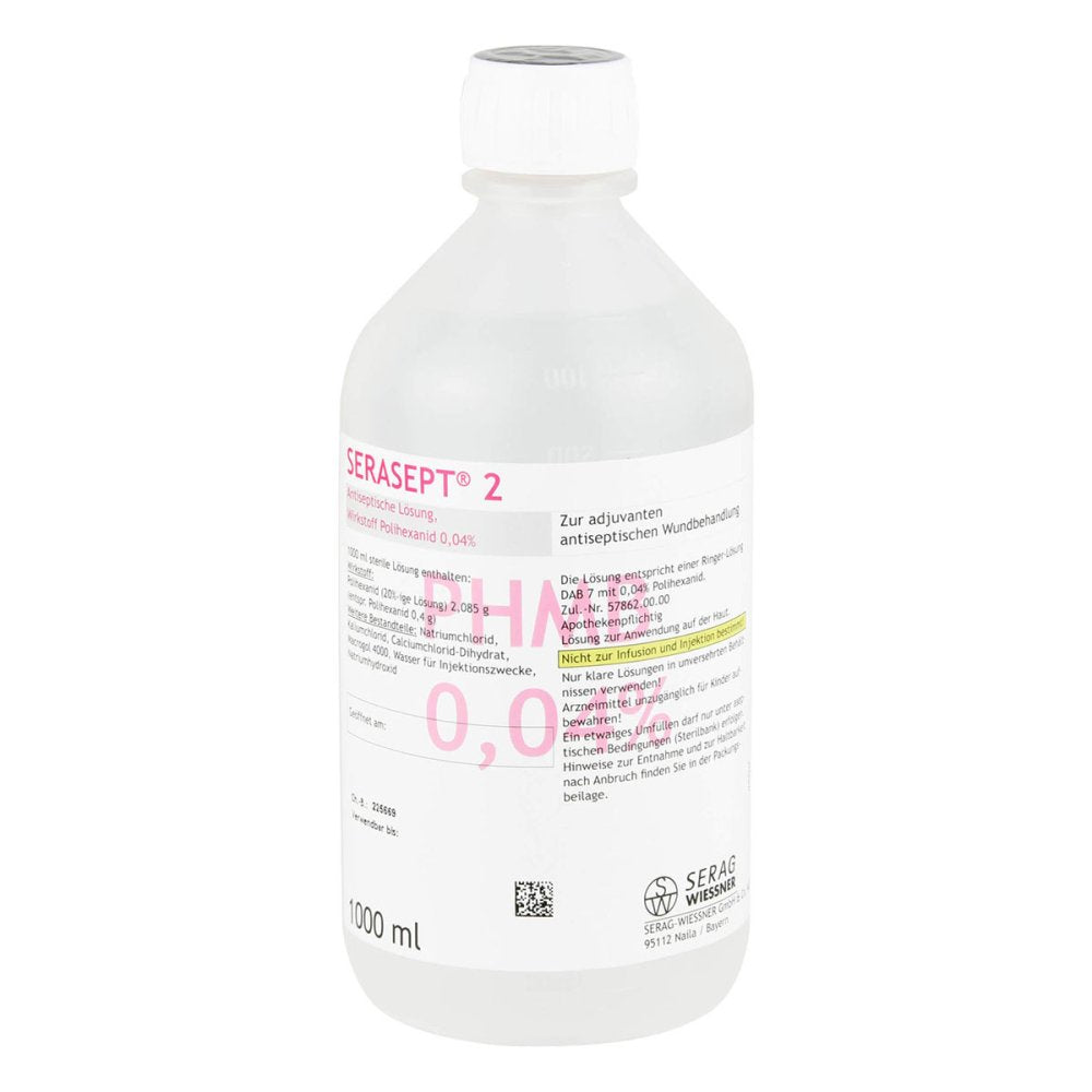 Das Produktfoto zeigt Serasept 2 Lösung (6X1000 ml) PZN 02476020