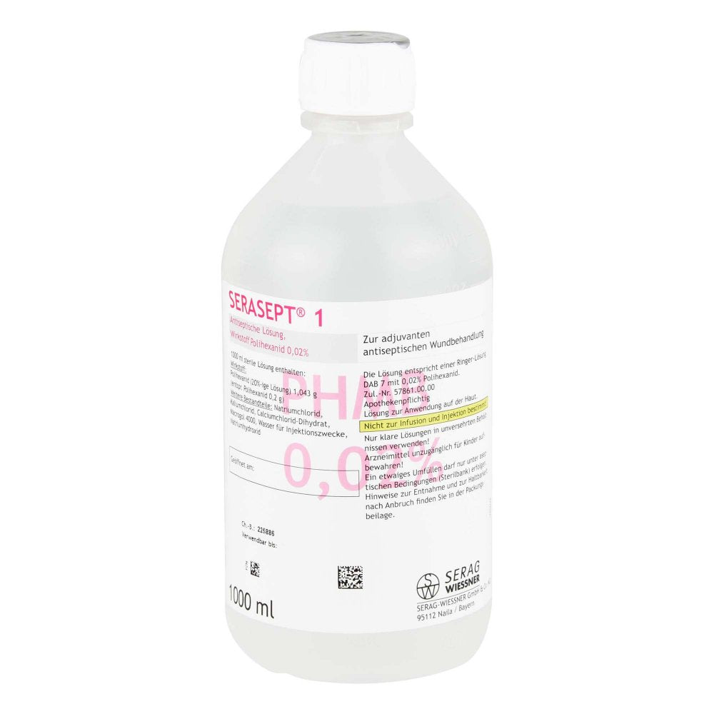 Das Produktfoto zeigt Serasept 1 Lösung (6X1000 ml) PZN 02476132