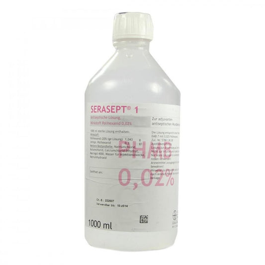 Das Produktfoto zeigt Serasept 1 Lösung (1000 ml) PZN 02476149