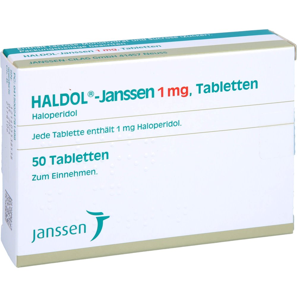 Das Produktfoto zeigt Haldol Janssen 1 Mg Tabletten (50 stk) PZN 02478148