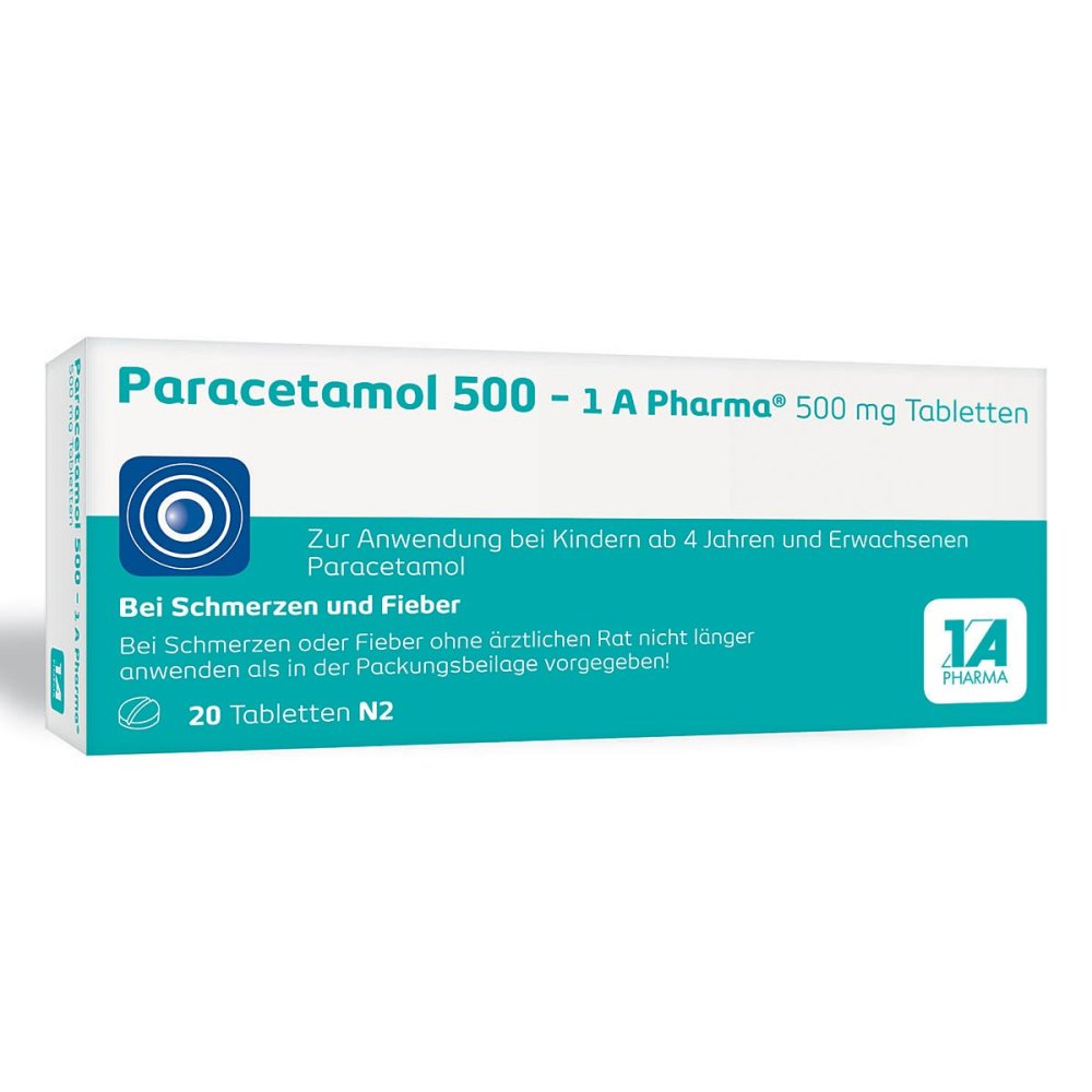 Paracetamol 500-1a Pharma Tabletten (20 stk)