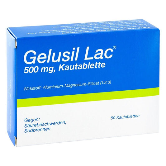 Das Produktfoto zeigt Gelusil Lac Kautabletten (50 stk) PZN 02498116